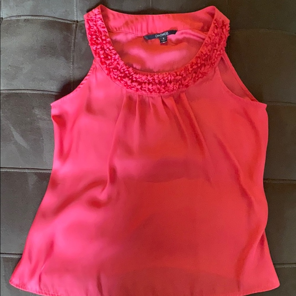 Pink Sleeveless Blouse